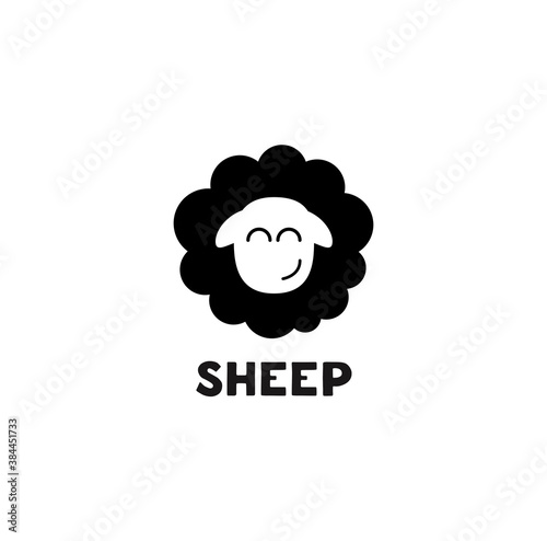 sheep logo vector illustration design
