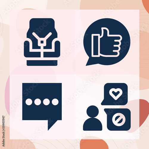 Simple set of boom related filled icons