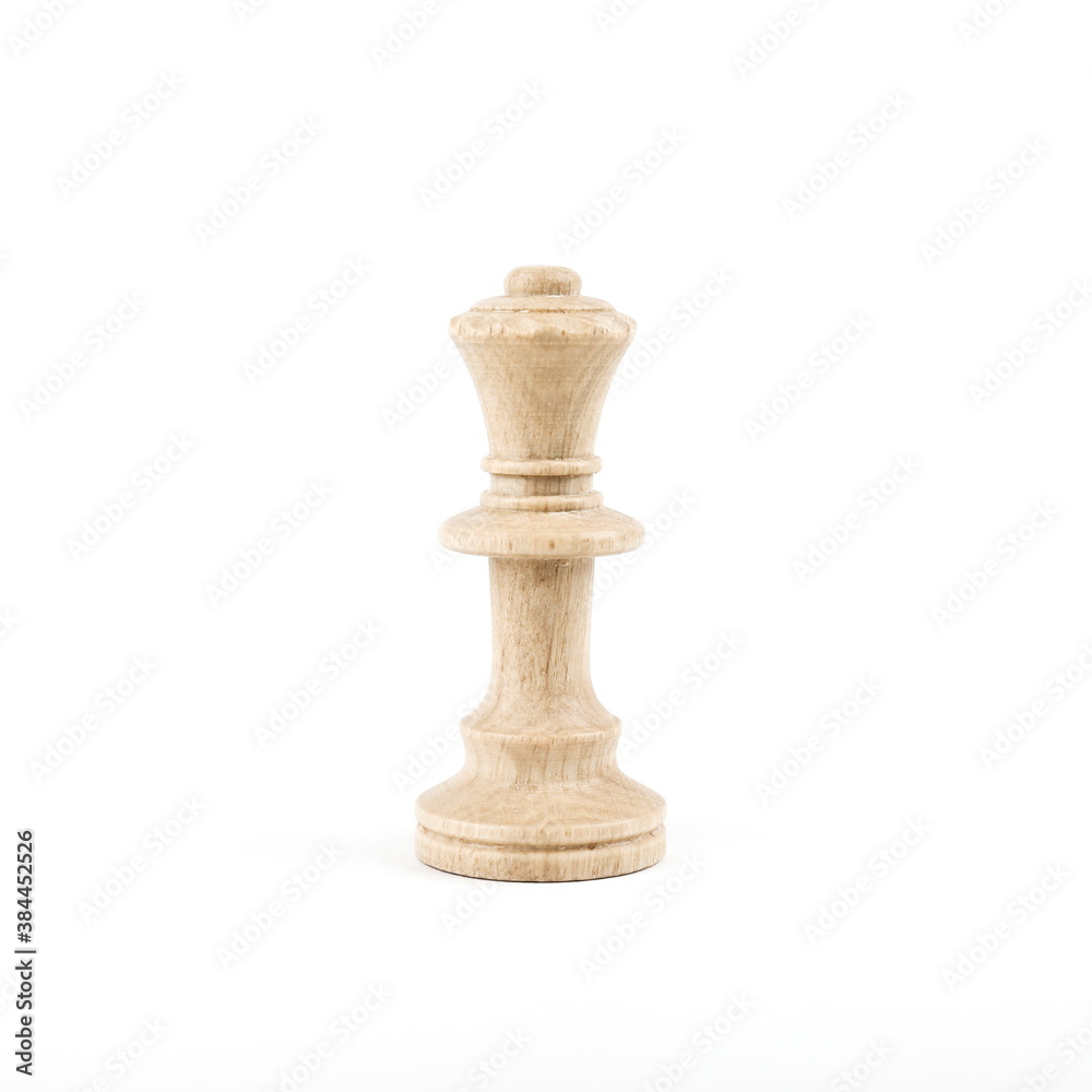 single white chess piece queen on white background single white chess piece queen on white background