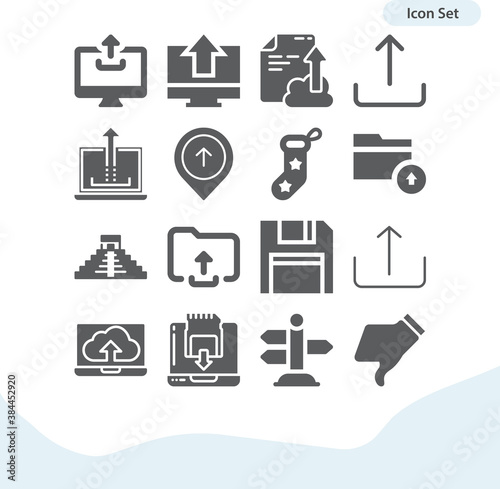 Simple set of does related filled icons.