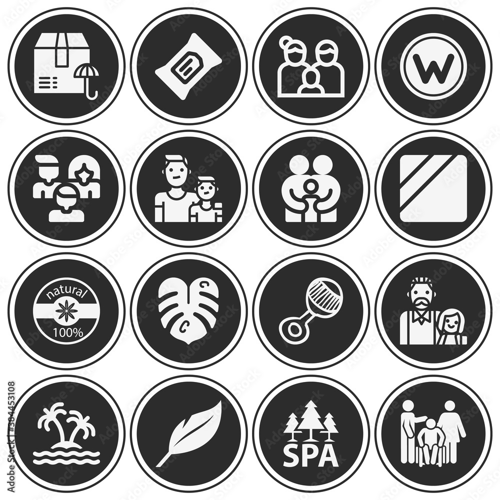 16 pack of moist filled web icons set 16 pack of moist filled web icons set