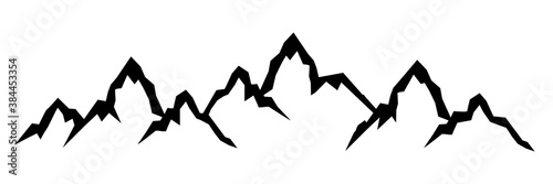 Fotografia Mountain ridge with many peaks - stock vector