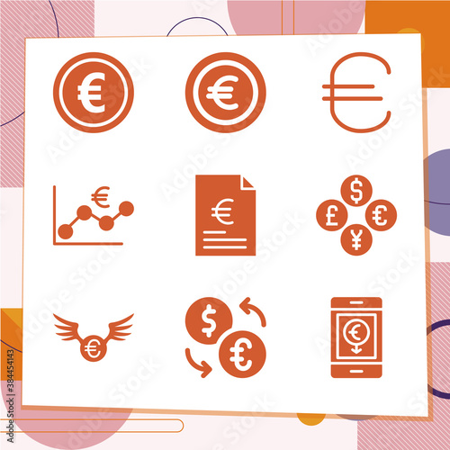 Simple set of 9 icons related to modernity