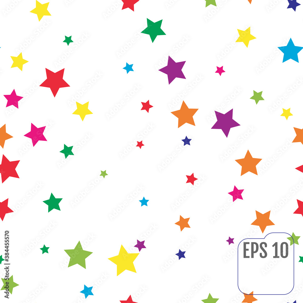 Seamless Pattern with Colorful Stars. Seamless Pattern with Colorful Stars.