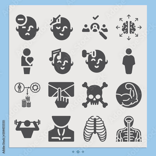 Simple set of weak related filled icons.
