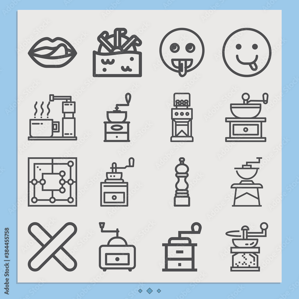 Simple set of groove related lineal icons. Simple set of groove related lineal icons.