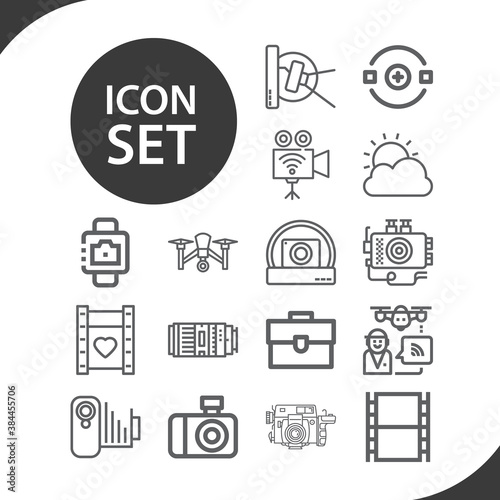 Simple set of ran related lineal icons.