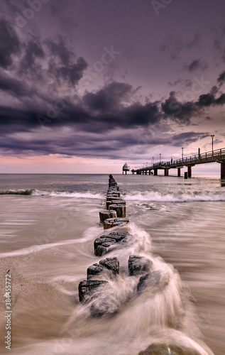 Fototapeta Naklejka Na Ścianę i Meble -  morning mood at sandy beach in Zingst Mecklenburg-Westpommerania Germany