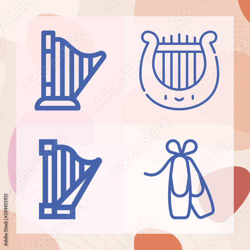 Simple set of authoritative related lineal icons