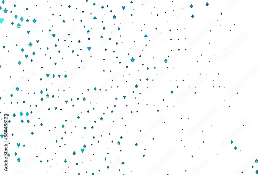 Light BLUE vector texture with playing cards.