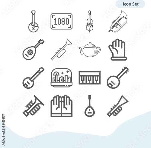 Simple set of mandate related lineal icons.