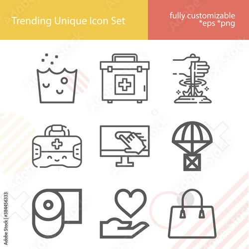 Simple set of helping related lineal icons.