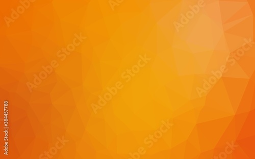 Light Orange vector abstract polygonal layout.