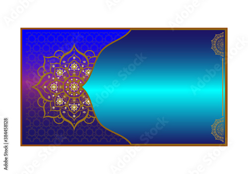 Luxury Islamic Mandala With Blue Background Illustration Vector