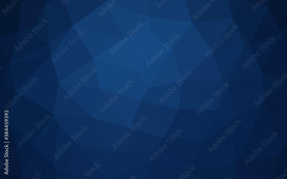 Dark BLUE vector polygonal template. Dark BLUE vector polygonal template.