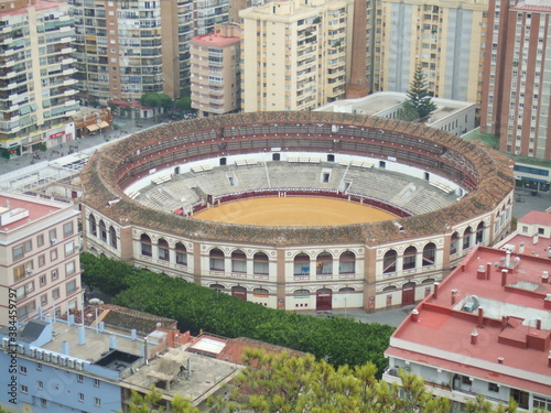 The old bullring in Malaga, Spain