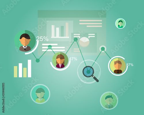 data driven  for HR Analytics vector