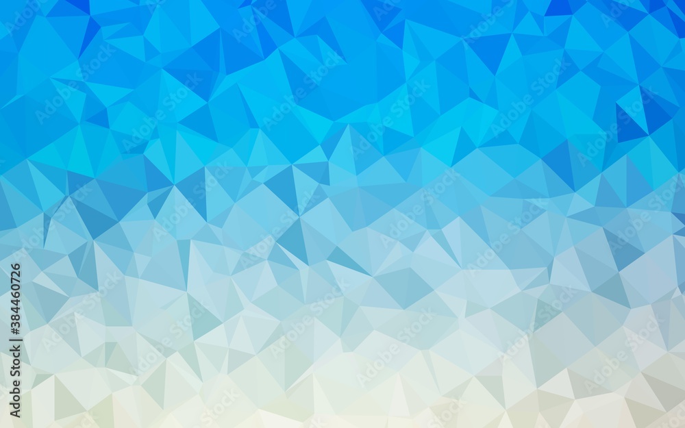 Fototapeta premium Light BLUE vector low poly texture.