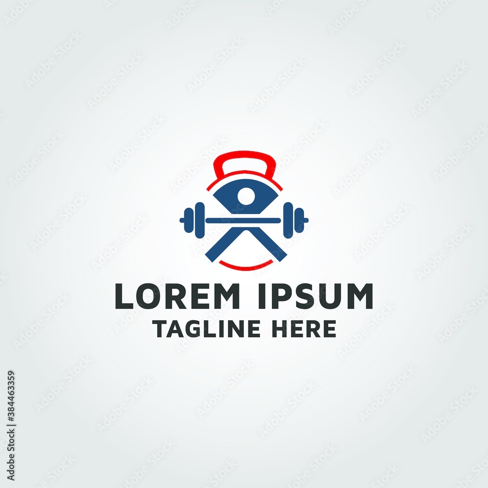 physical fitness vector logo design idea and inspiration