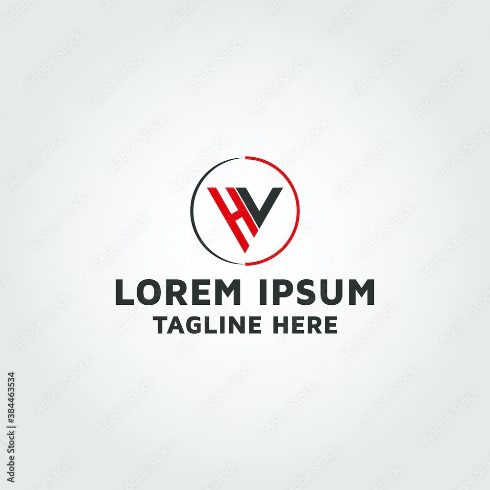 Letter HV initial HV vector logo design idea and inspiration Letter HV initial HV vector logo design idea and inspiration