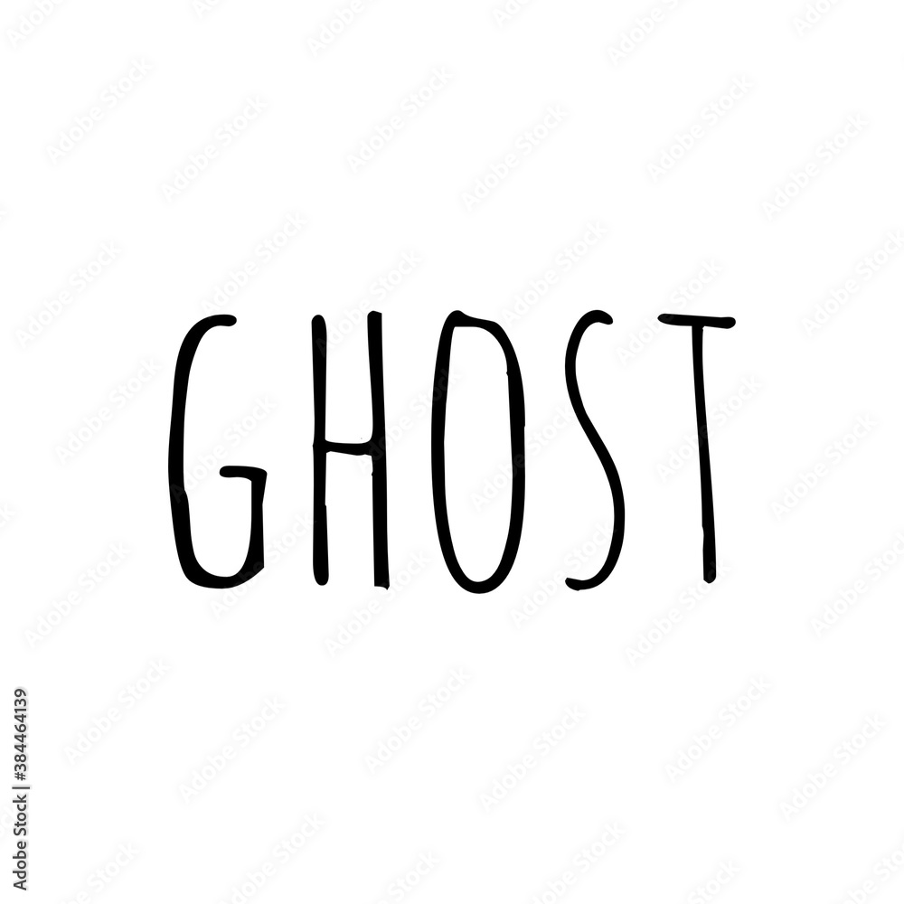 Obraz premium Halloween sign word illustration for design/to print