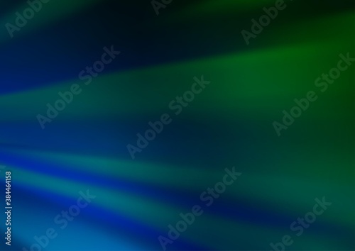 Dark Blue, Green vector blurred and colored background.