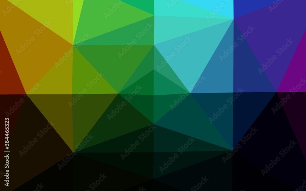 Obraz premium Dark Multicolor, Rainbow vector abstract polygonal layout.