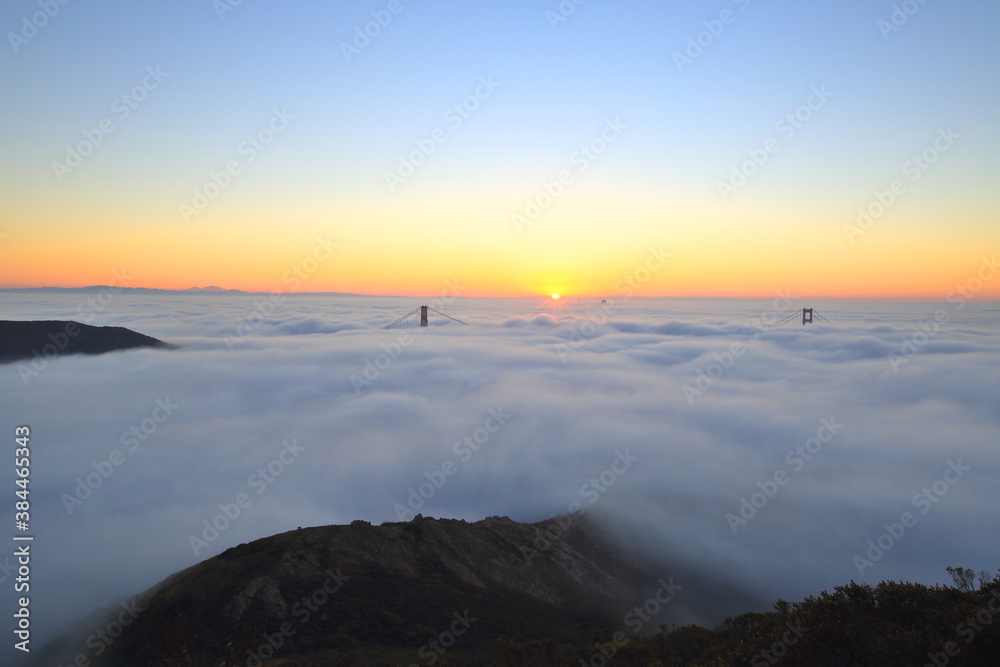 The Golden Gate Bridge at Sunrise The Golden Gate Bridge at Sunrise