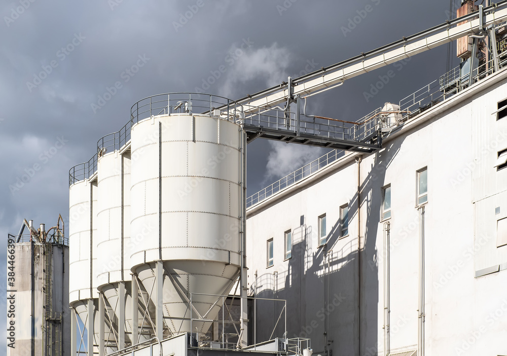 Exterior view of a lime factory