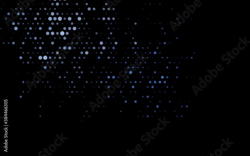 Dark BLUE vector layout with circle shapes. © Dmitry
