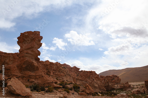 Rocks and clouds near Salar de Uyuni in Bolivia