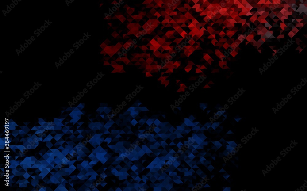 Dark Blue, Red vector pattern in polygonal style.