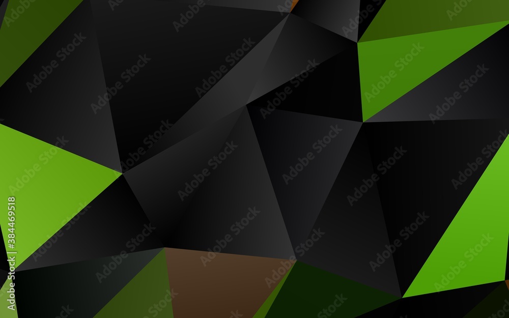 Dark Green, Yellow vector blurry triangle template. Dark Green, Yellow vector blurry triangle template.