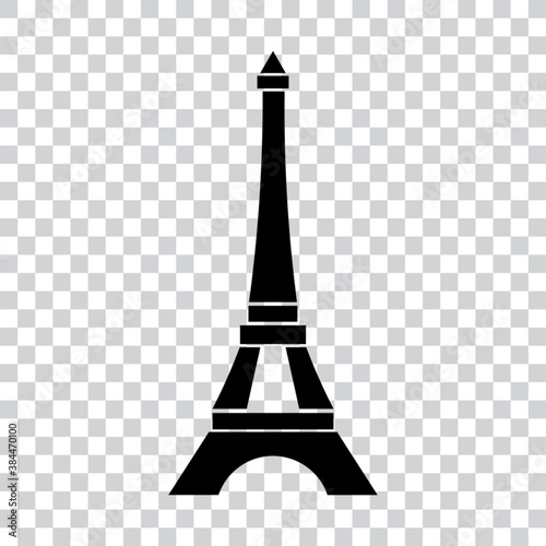 Eiffel Tower isolated vector illustration.