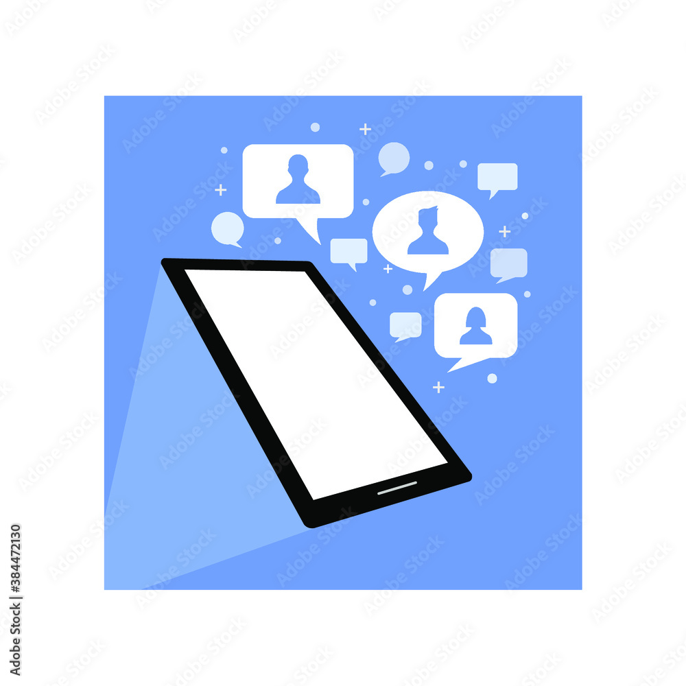 phone and bubble chat, conversation, talk, call