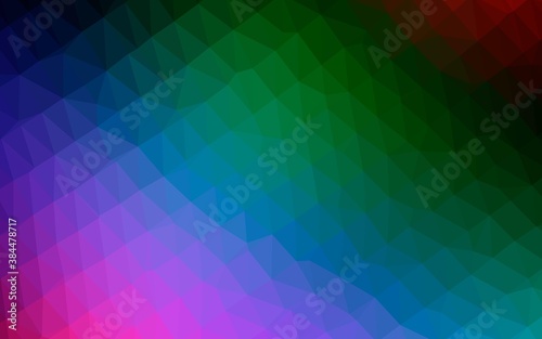 Wallpaper Mural Dark Multicolor, Rainbow vector abstract polygonal cover. Torontodigital.ca