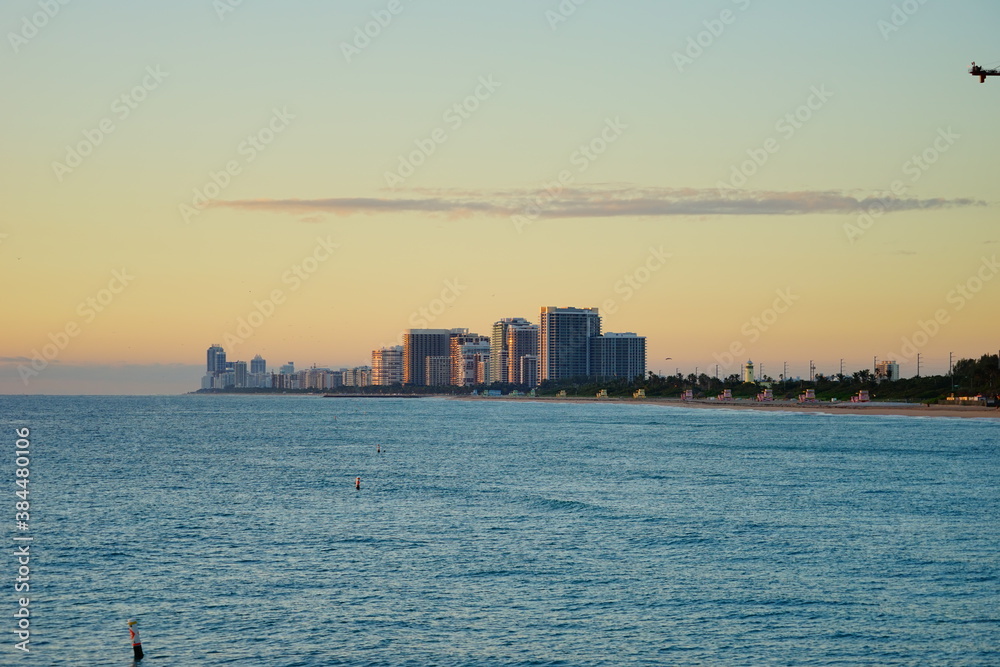 Miami beach at sun rise