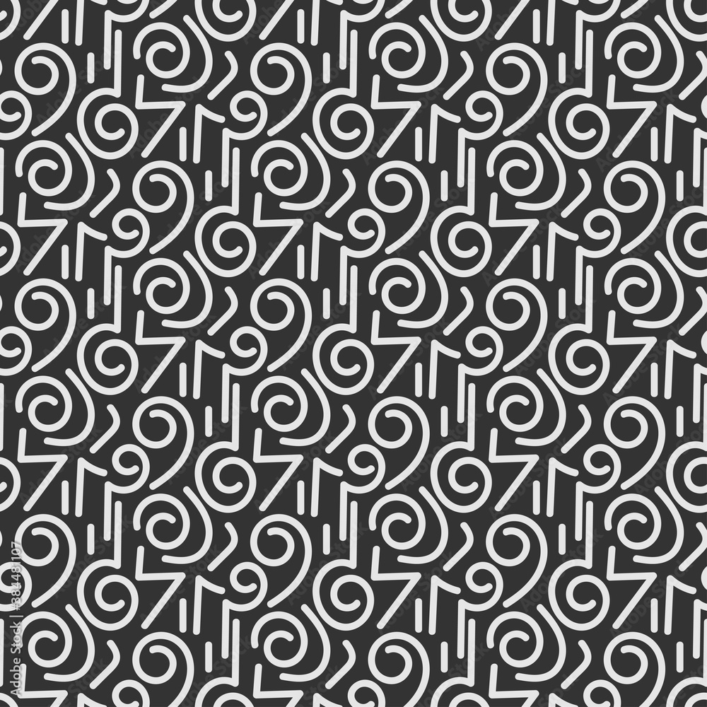 Abstract seamless pattern - black and white
