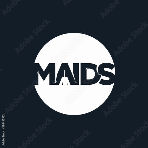 maids typography logo black white