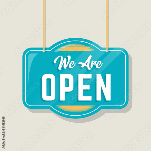 we are open sign template