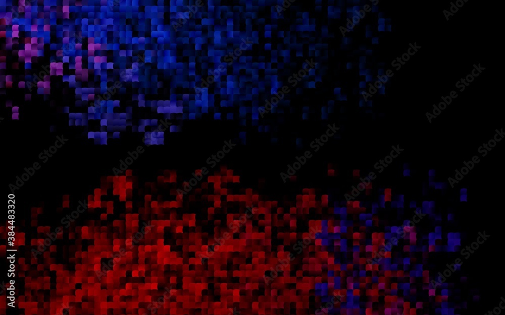 Dark Blue, Red vector texture in rectangular style.