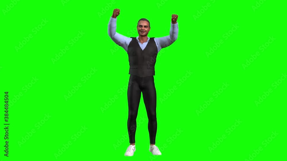 3d animation a happy afro American avatar man celebrates, boxes, talks and walks along. 3d animation a happy afro American avatar man celebrates, boxes, talks and walks along.