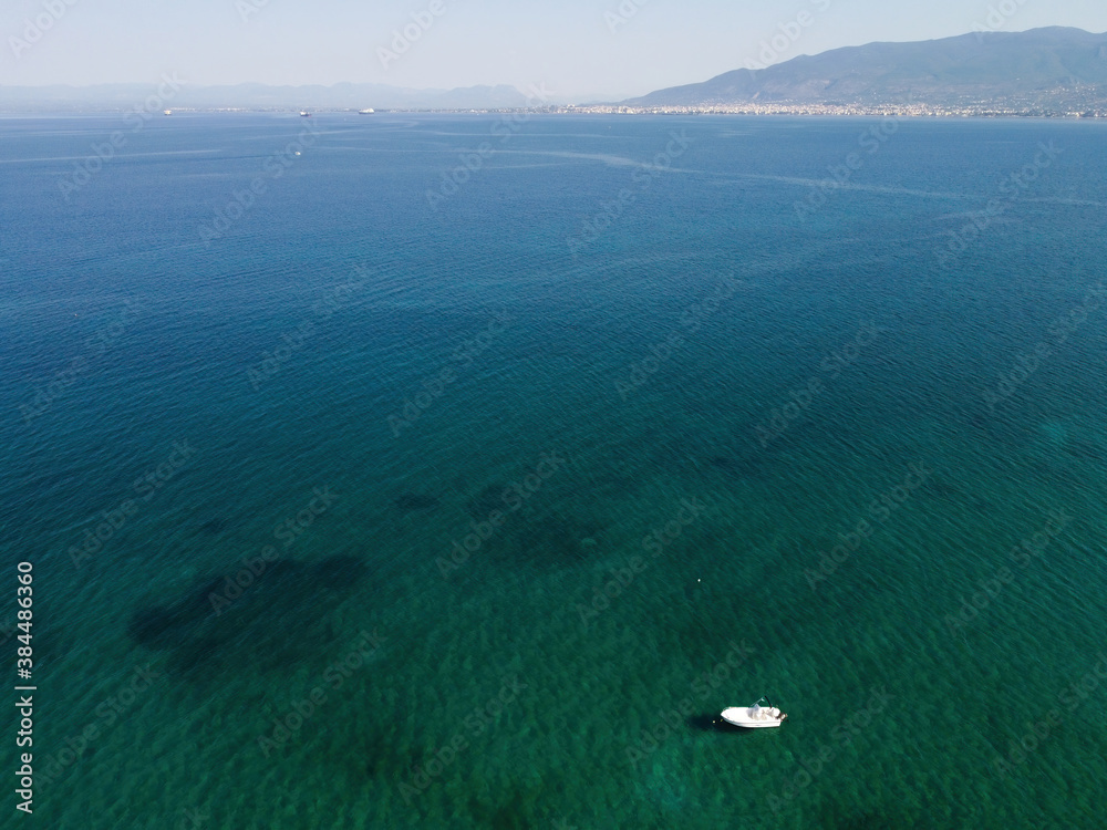 Aerial view of sea near Archontiko village at daylight