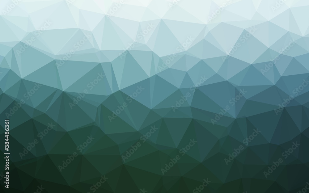 Obraz premium Dark Green vector triangle mosaic template.