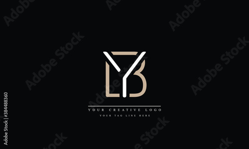 YB, BY, Y, B  Letter Logo Design with Creative Modern Trendy Typography