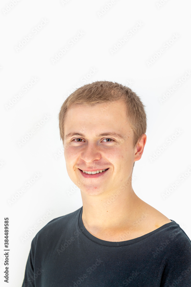 portrait of smiling handsome boy portrait of smiling handsome boy