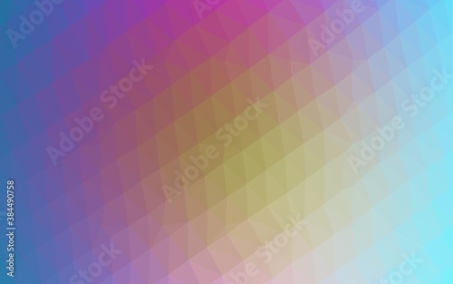 Light Multicolor, Rainbow vector triangle mosaic texture.