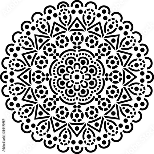 Mandala Pattern Stencil doodles sketch