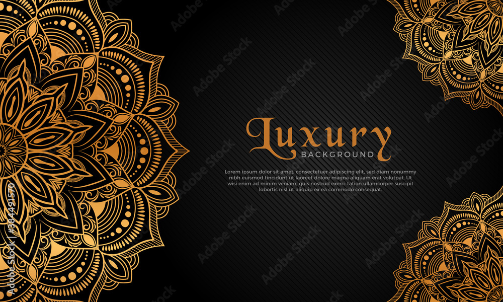 Luxury mandala background with floral ornament pattern. Hand drawn gold mandala design. Vector mandala template for decoration invitation, cards, wedding, logos, cover, brochure, flyer, banner. Luxury mandala background with floral ornament pattern. Hand drawn gold mandala design. Vector mandala template for decoration invitation, cards, wedding, logos, cover, brochure, flyer, banner.