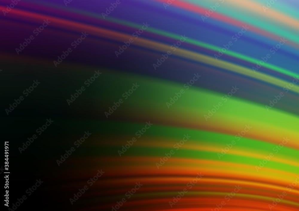 Obraz premium Dark Multicolor, Rainbow vector blurred and colored background.